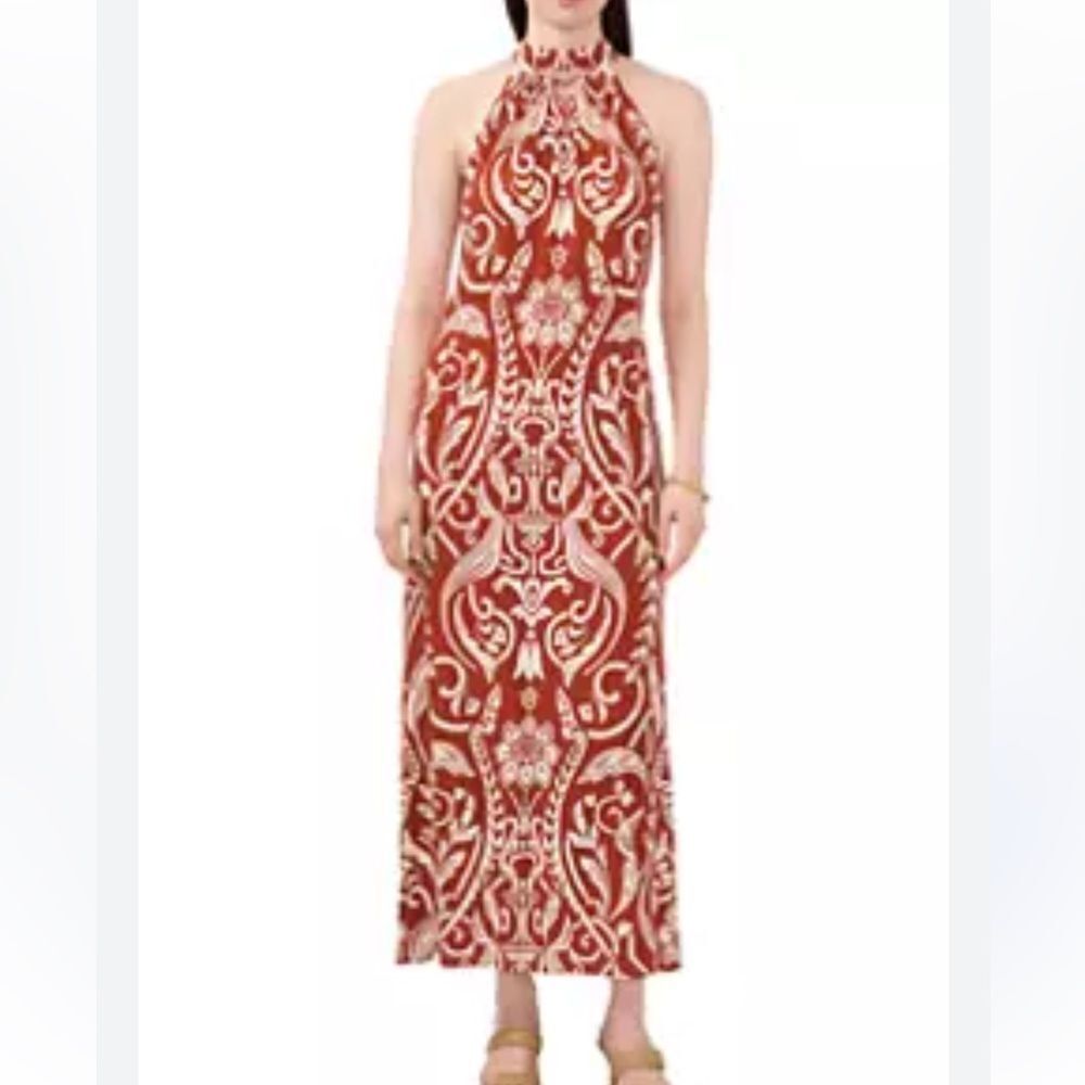 Women's Printed Halter Maxi Dress size M
